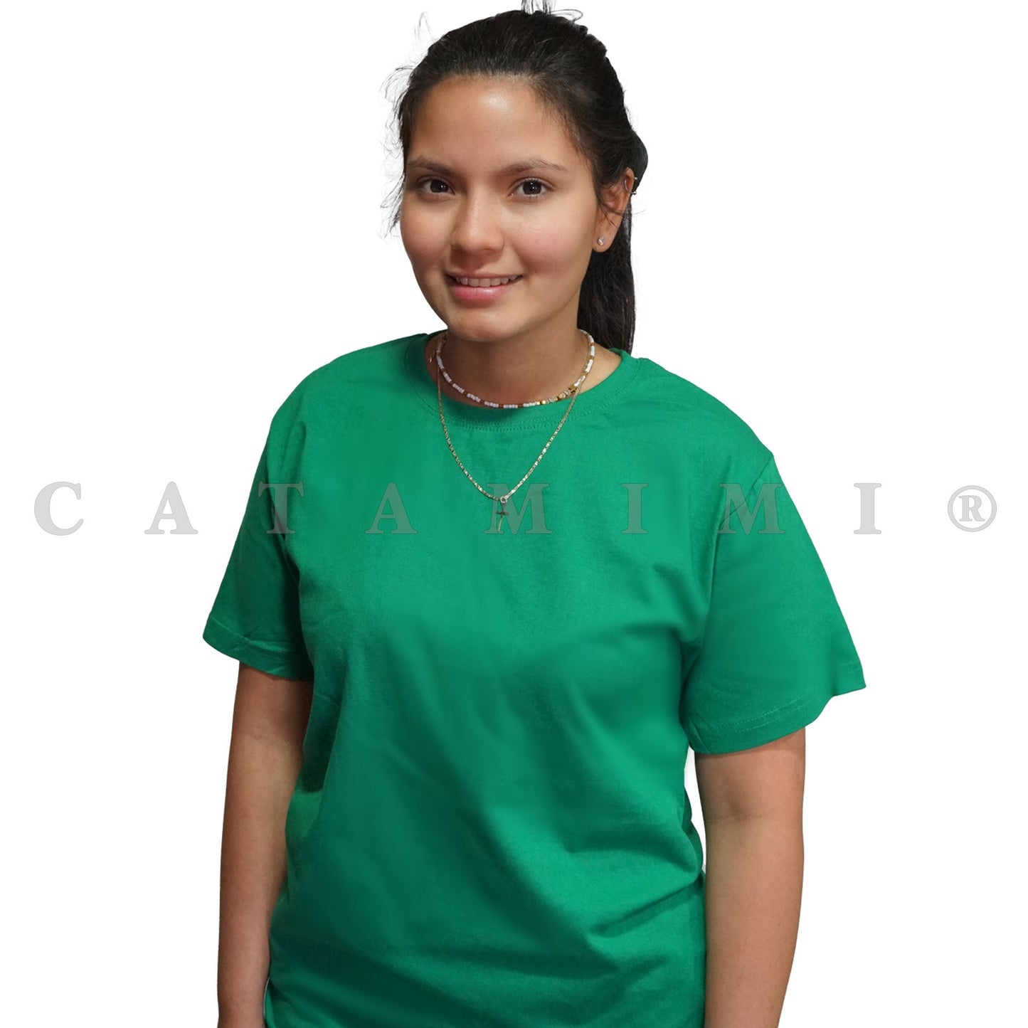 Poleras lisas adulto manga corta Gris