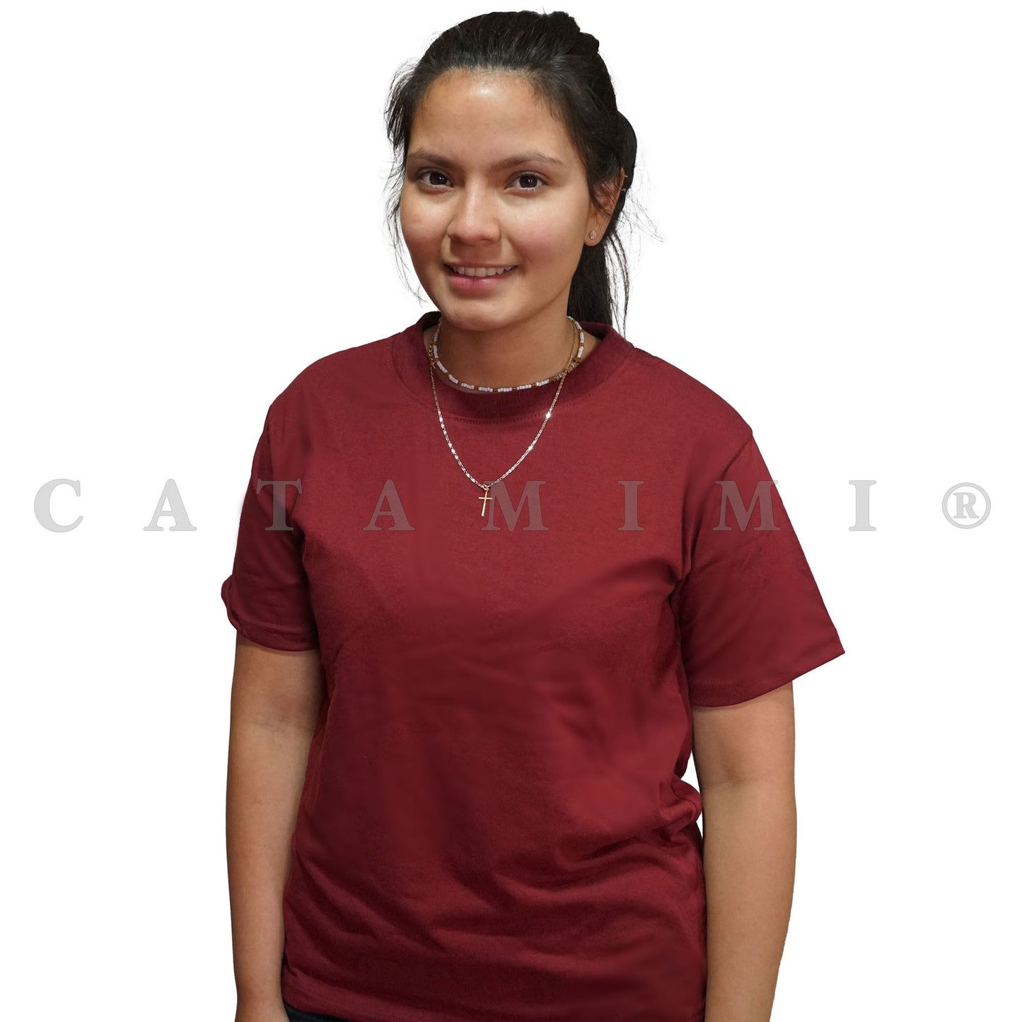 Poleras lisas adulto manga corta Gris