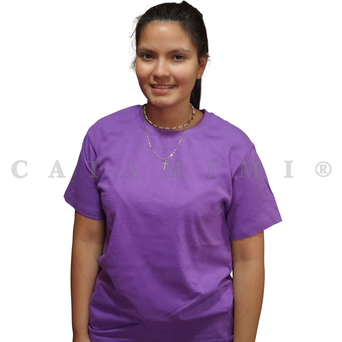 Poleras lisas adulto manga corta Gris