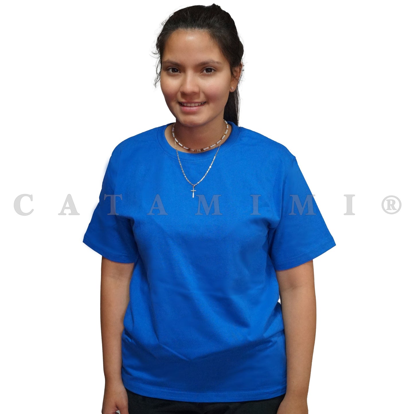 Poleras lisas adulto manga corta Gris