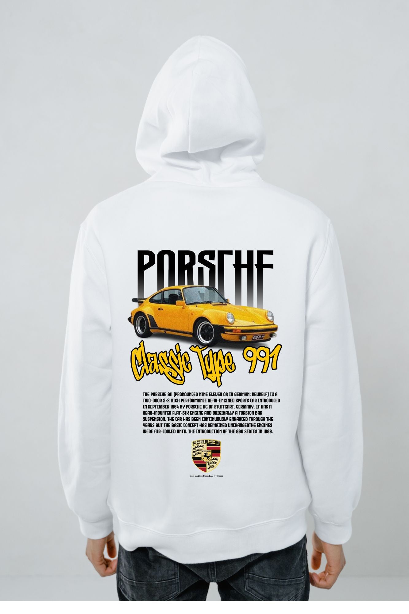 🏁 Hoodie Urban "Porsche 911 GT3 RS" – Edición blanco Premium 🏁