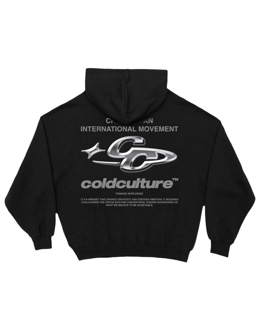 Hoodie negro mangas globo cold culture