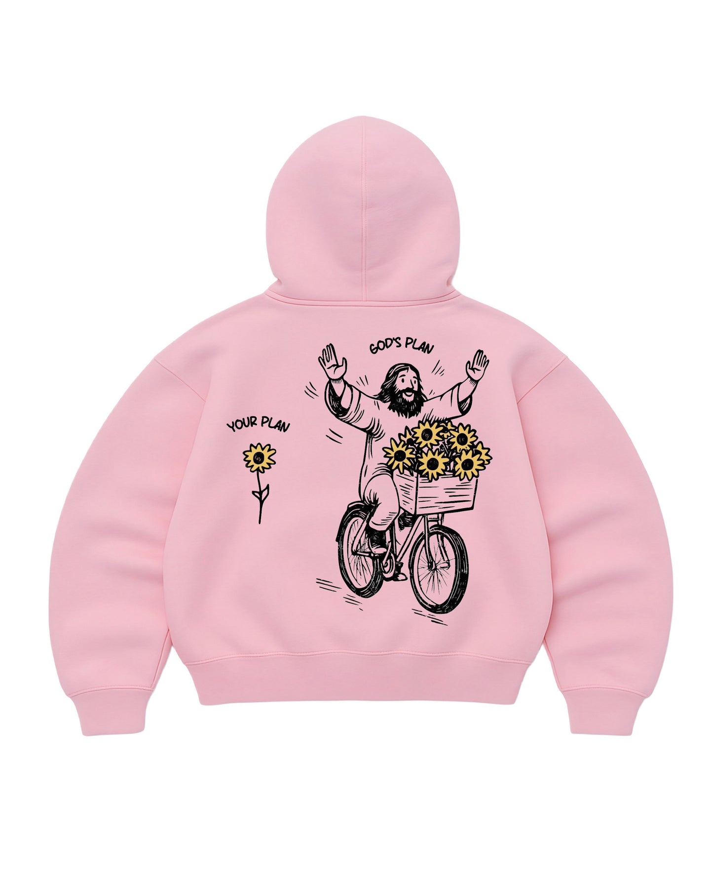 Hoodie god mangas globo pink