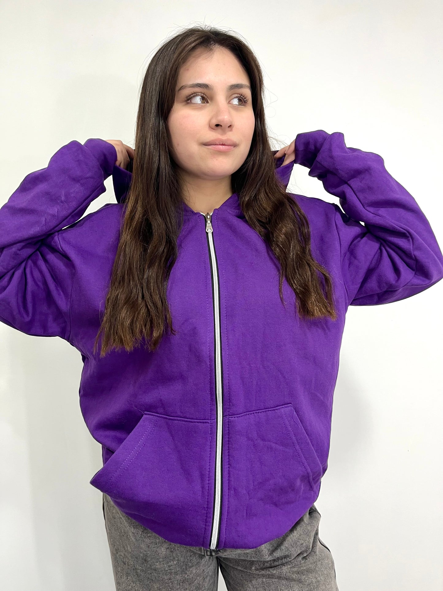 Basic purple - Hoodie Clásico zip