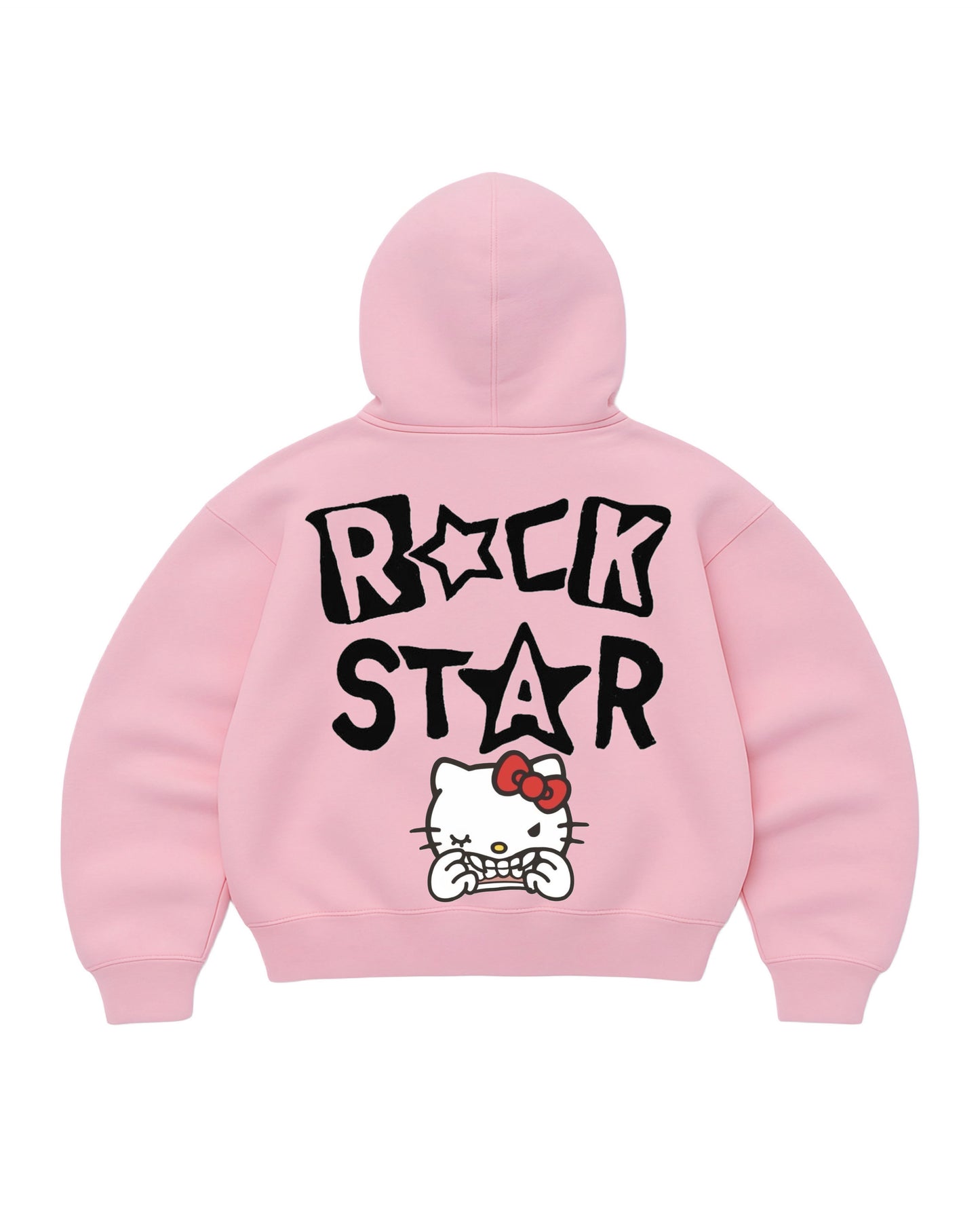 Hoodie kitty mangas globo pink
