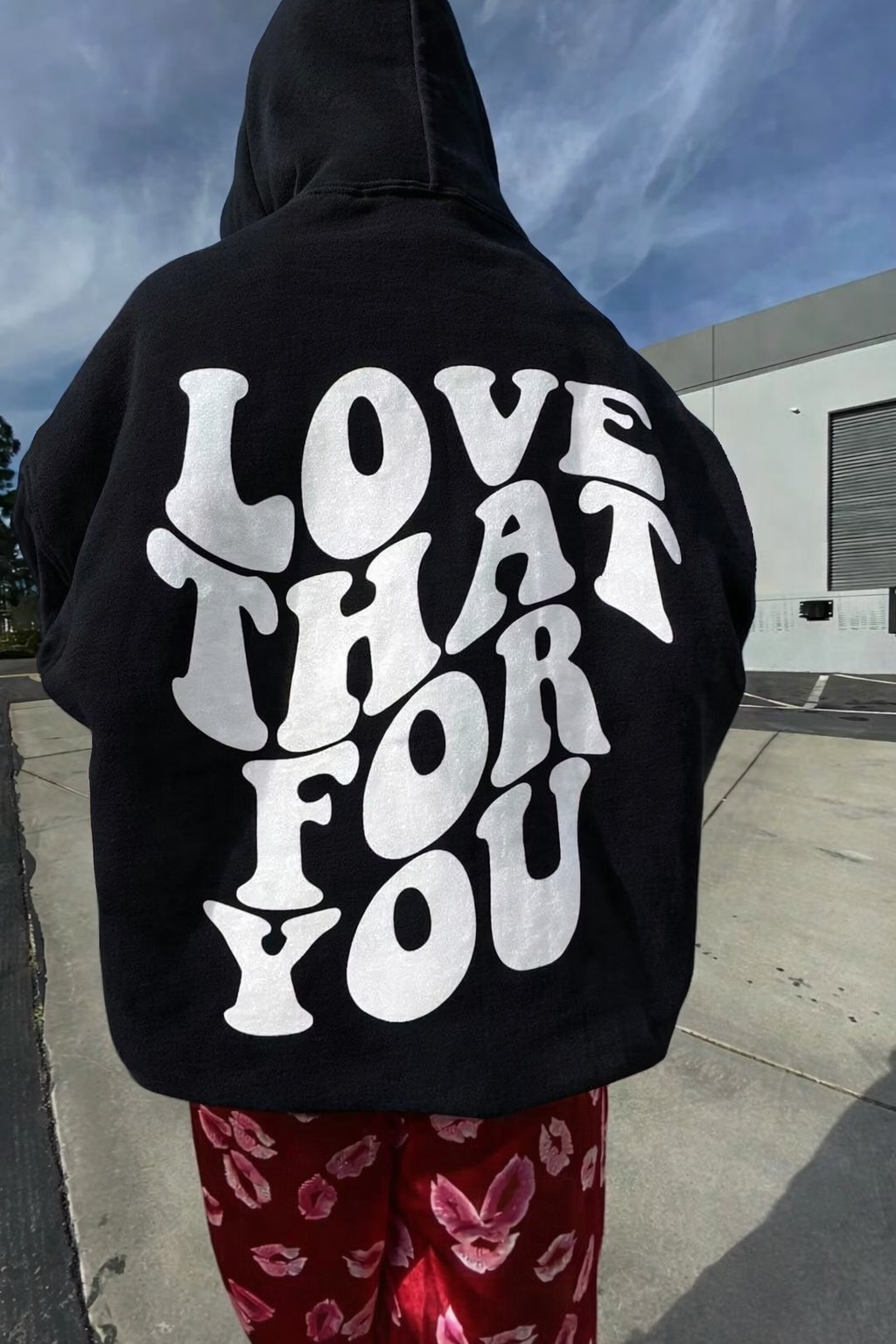 Hoodie love that for you modelo recto