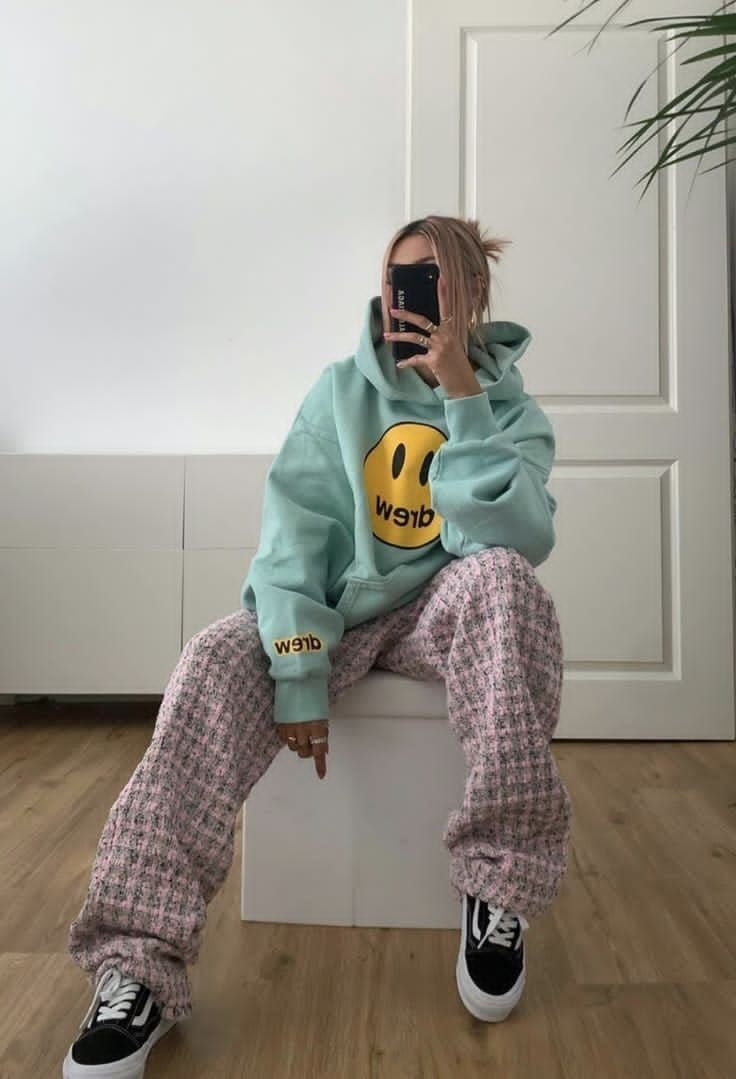 Hoodie verde menta drew