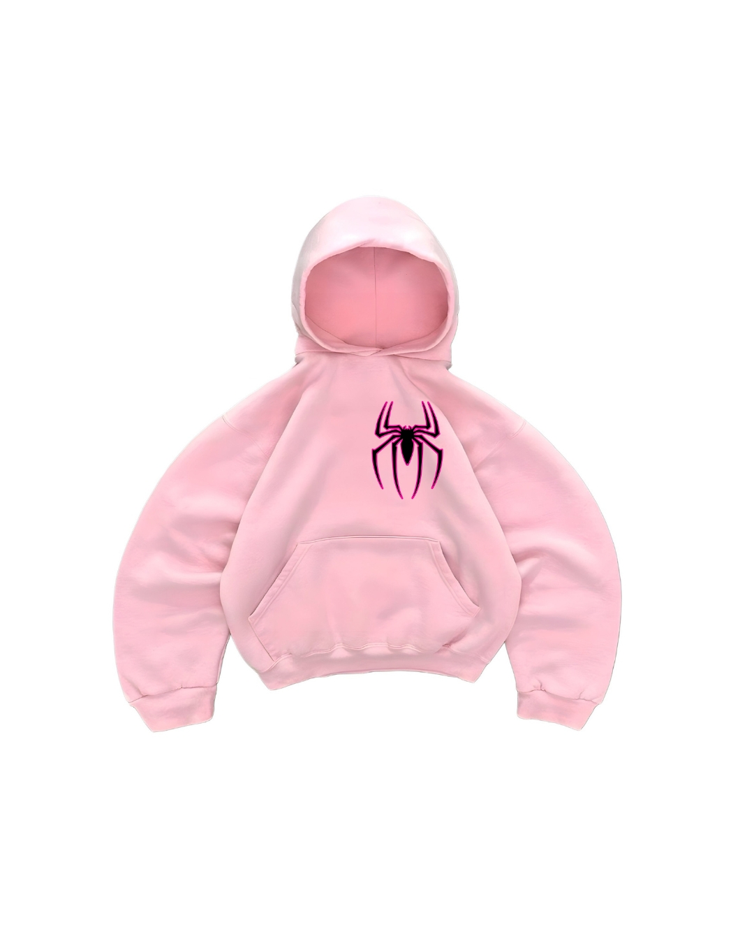 Hoodie mangas globo araña rosa