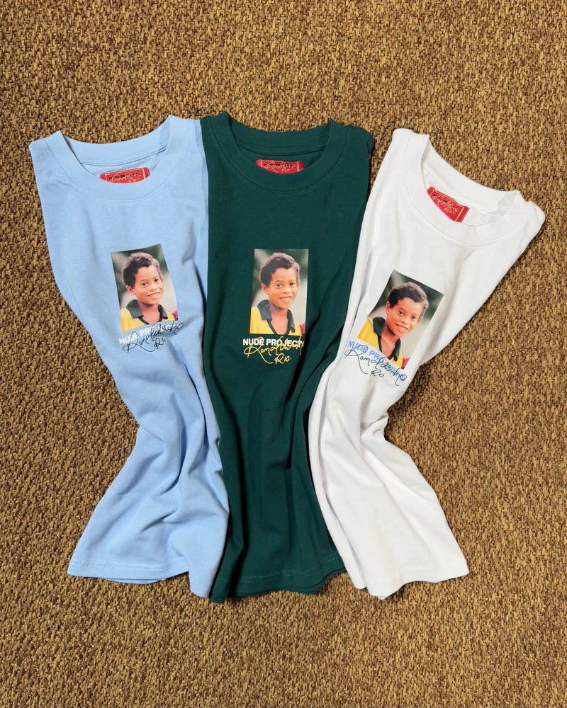 Camiseta blanca nude project clubes ronaldinho