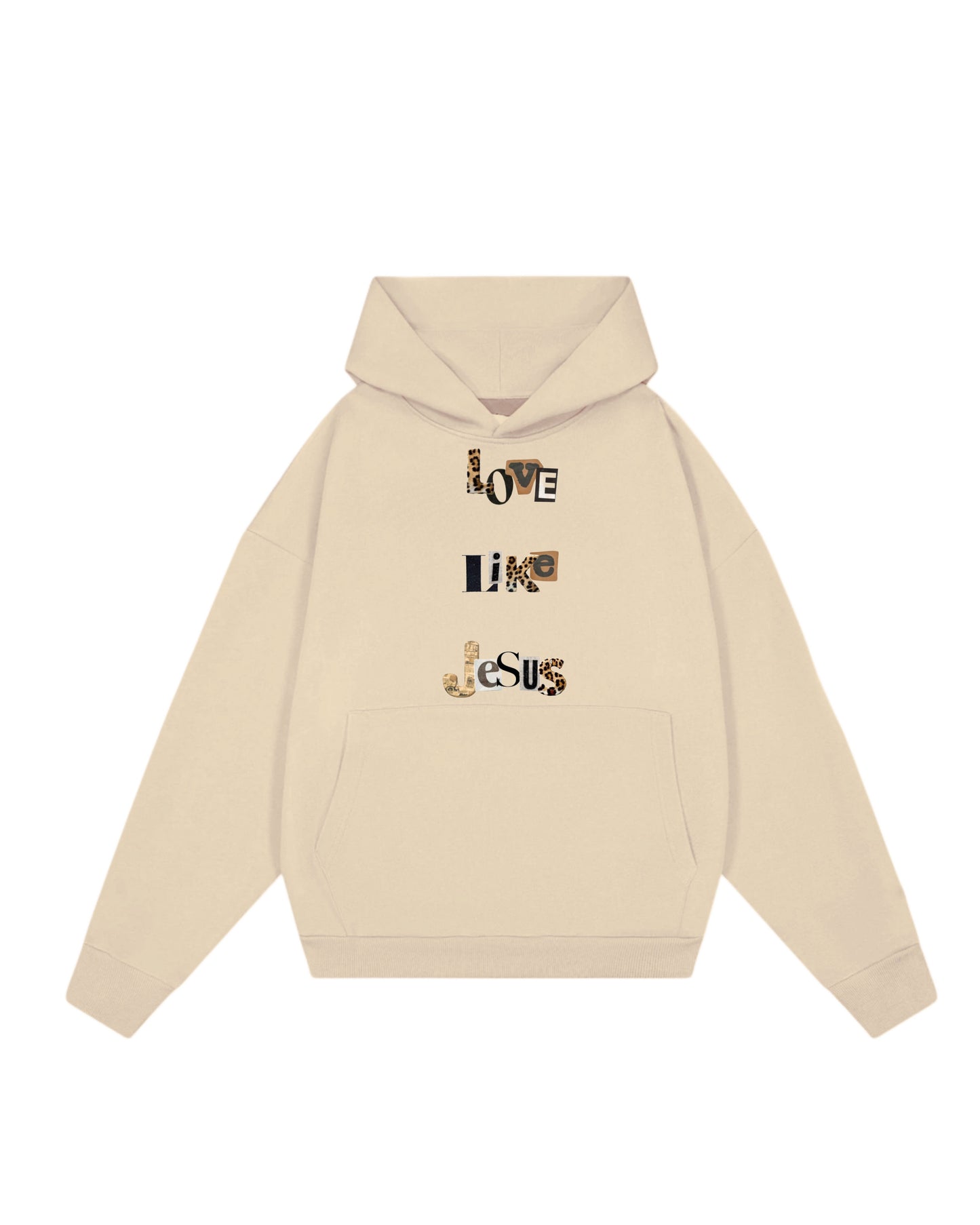 Hoodie beige love like Jesús