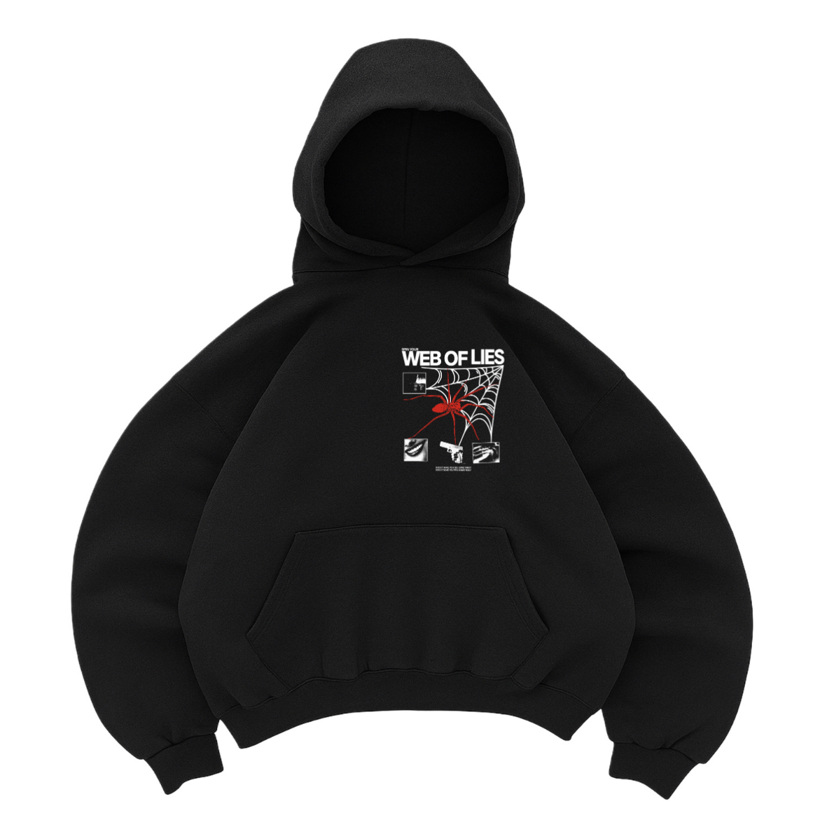Hoodie mangas globo araña