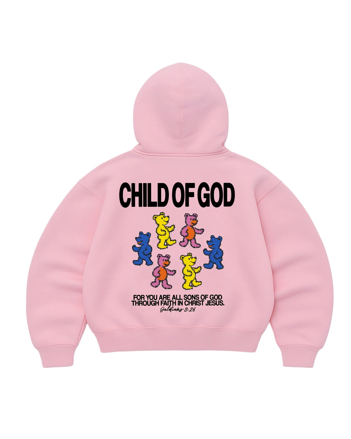 Hoodie god mangas globo pink