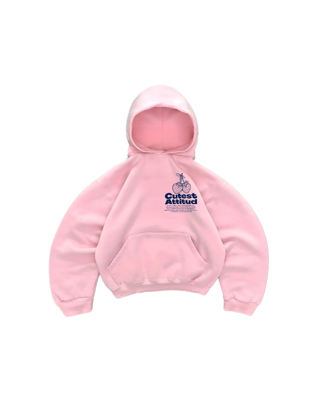 Hoodie cherry modelo manga globo pink