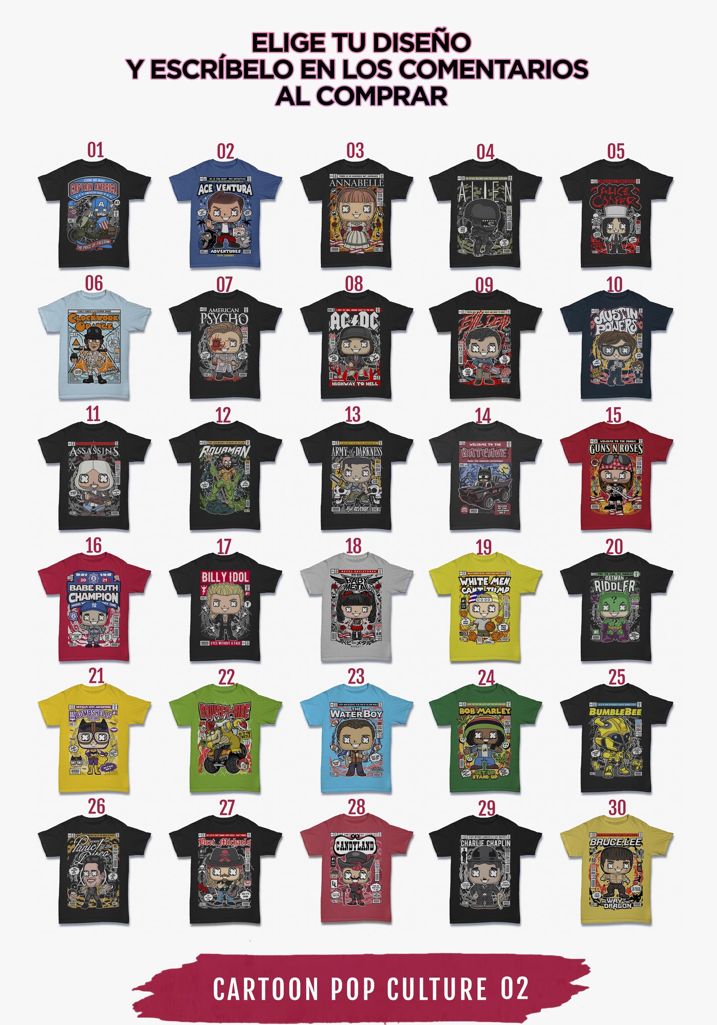 Poleras Cartoon Pop Culture