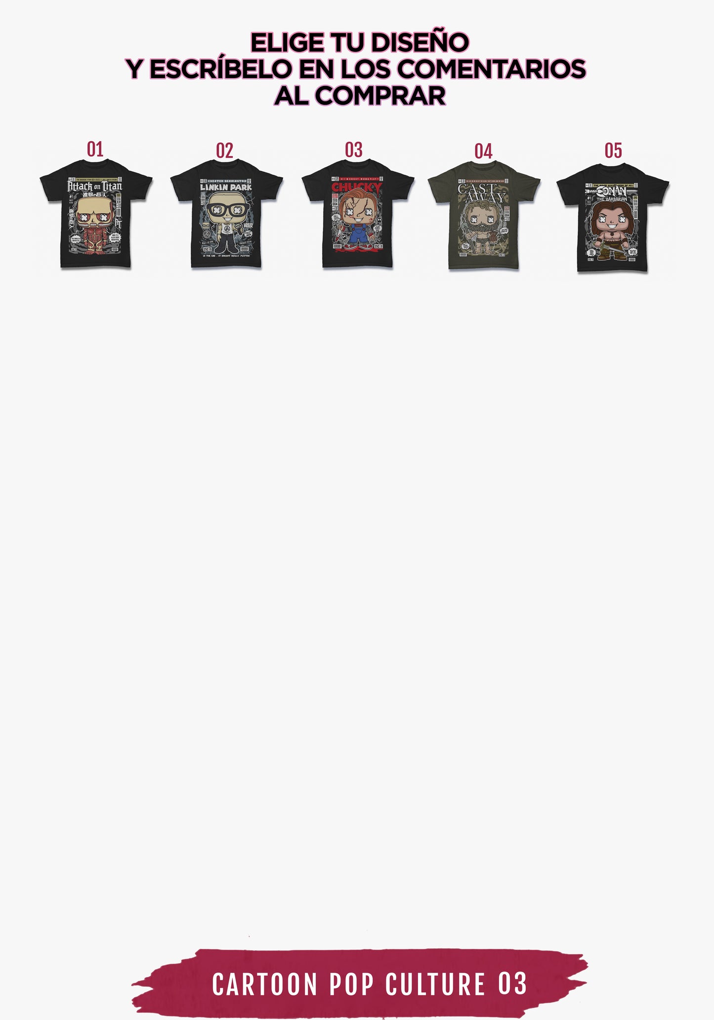 Poleras Cartoon Pop Culture