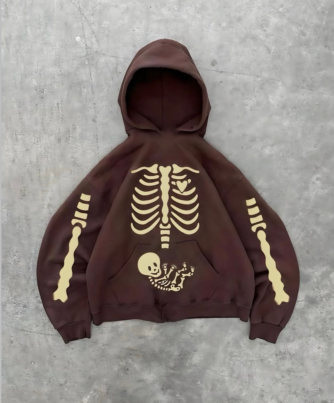 Hoodie cafe esqueleto