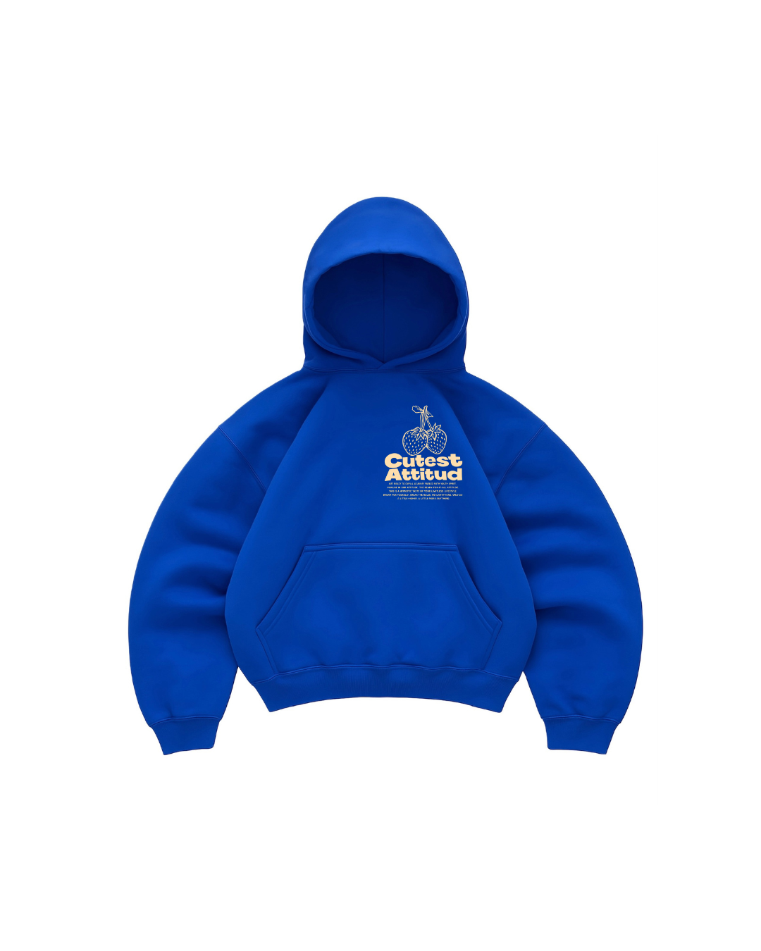 Hoodie cherry modelo manga globo Azul rey