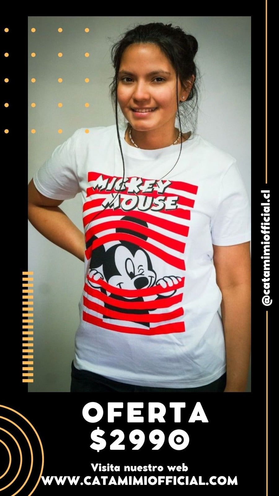 Poleras estampados Mickey, Minnie