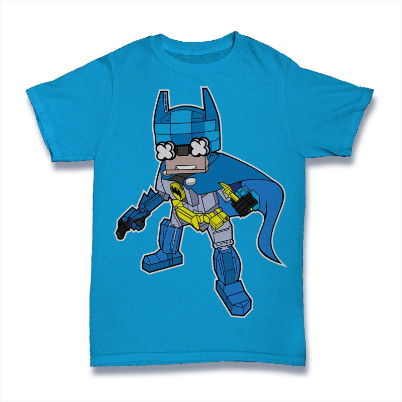 Polera cartoon culture Batman Blue #0023