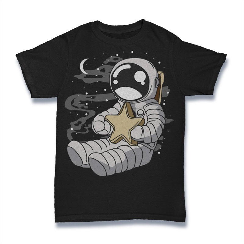 Polera cartoon culture Astronaut Holding #0013