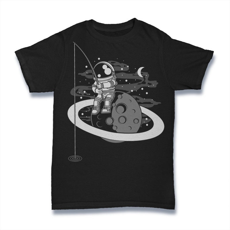 Polera pop culture Astronaut fishing #0012