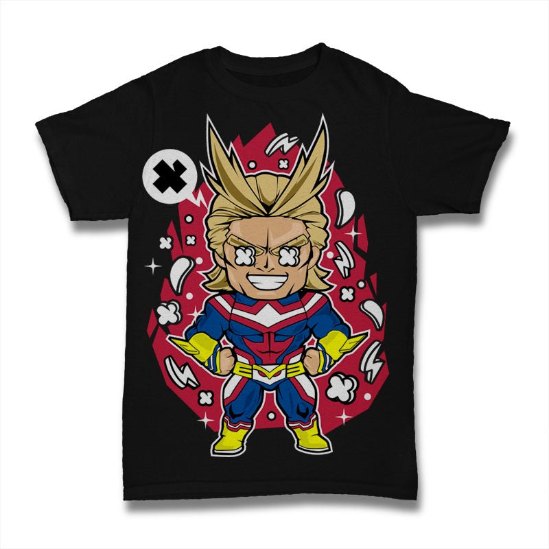 Polera cartoon culture all might #002