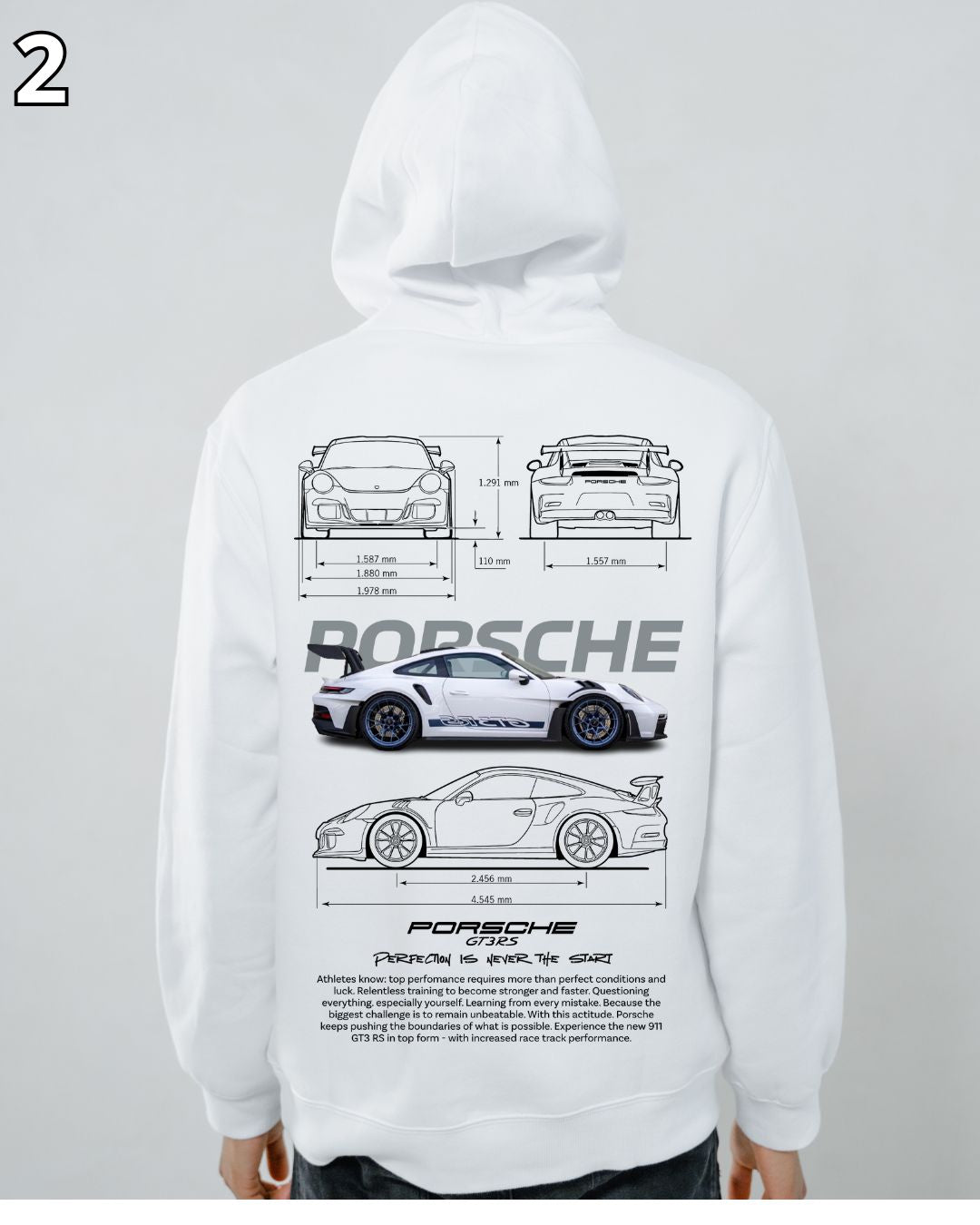 🏁 Hoodie Urban "Porsche Auto Blanco " – Edición Blanca Premium 🏁