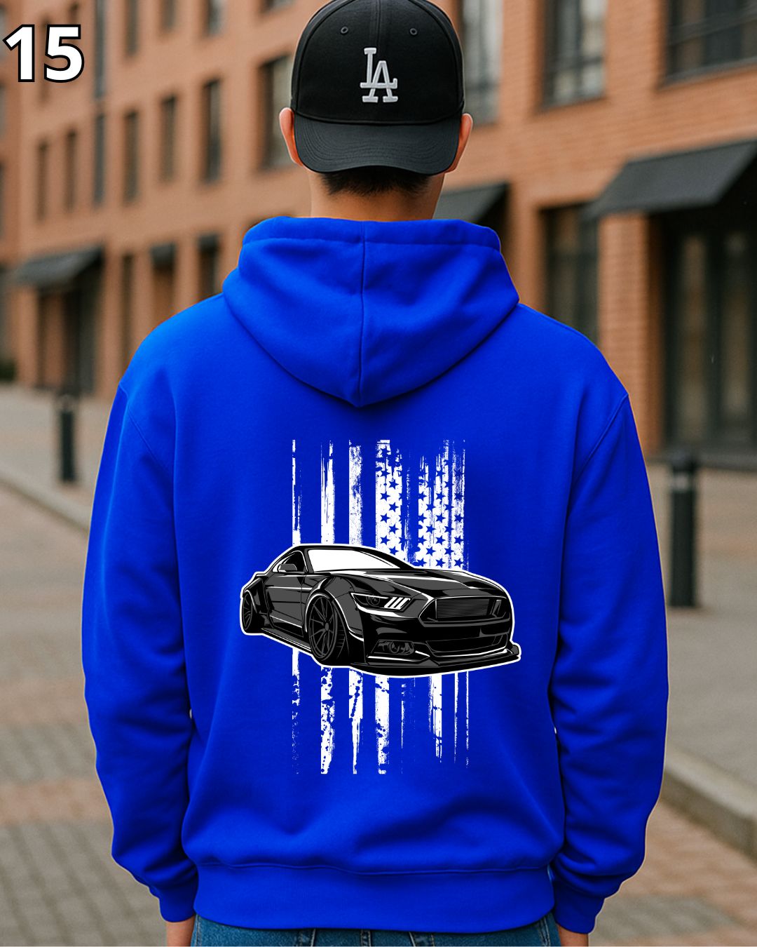 🏁 Hoodie Urban " Auto Gris Y Negro Moderno" – Edición Azul Premium 🏁