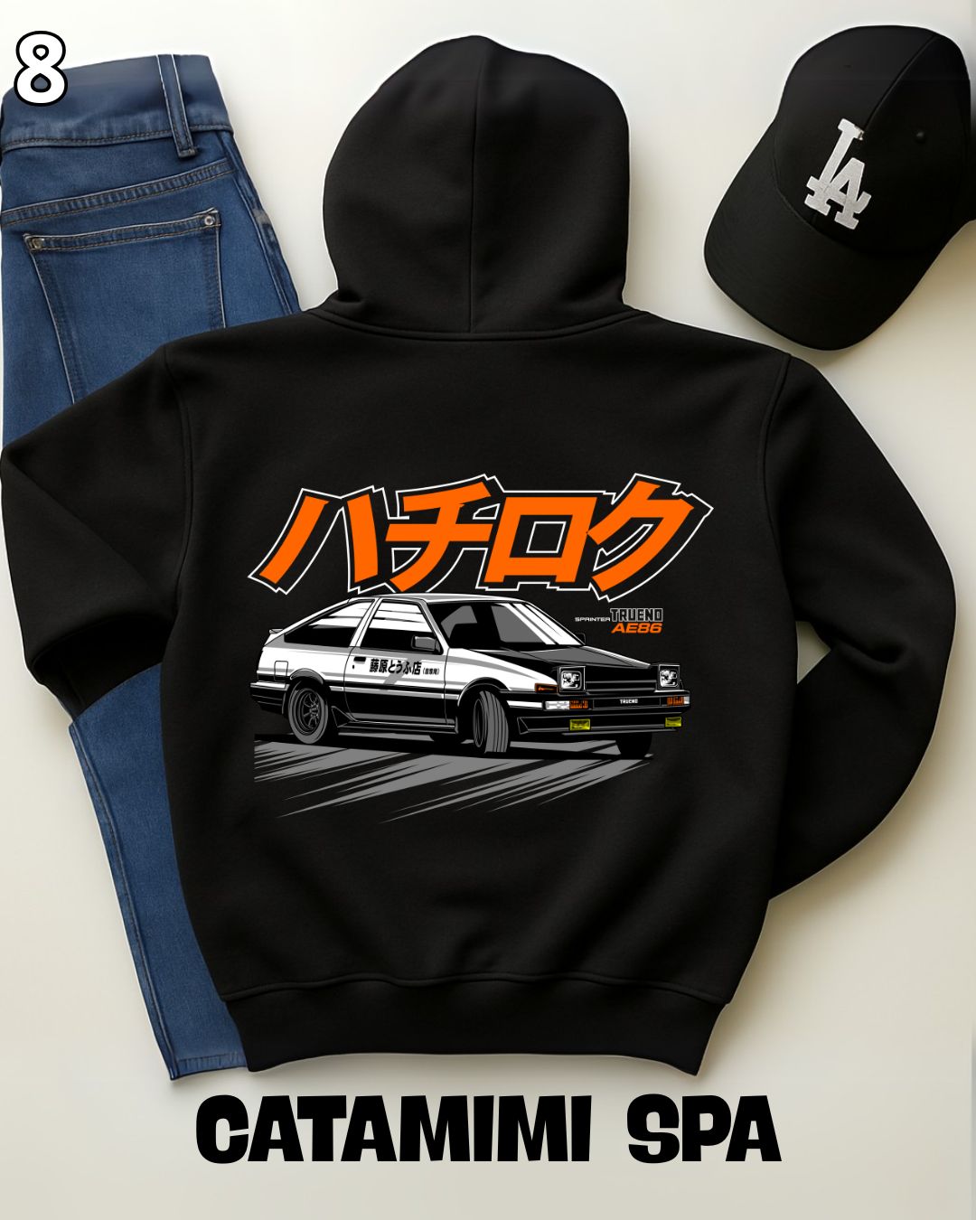🏁 Hoodie Urban "Auto Antiguo " – Edición Negra Premium 🏁