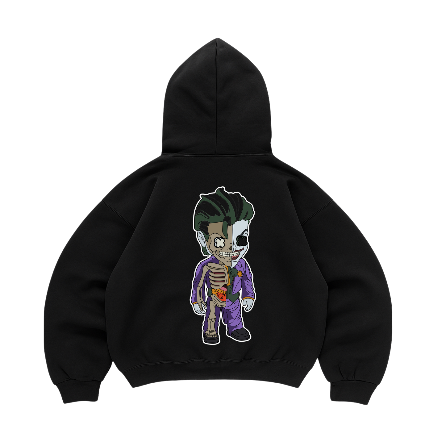 Hoodie Joker Half Skeleton