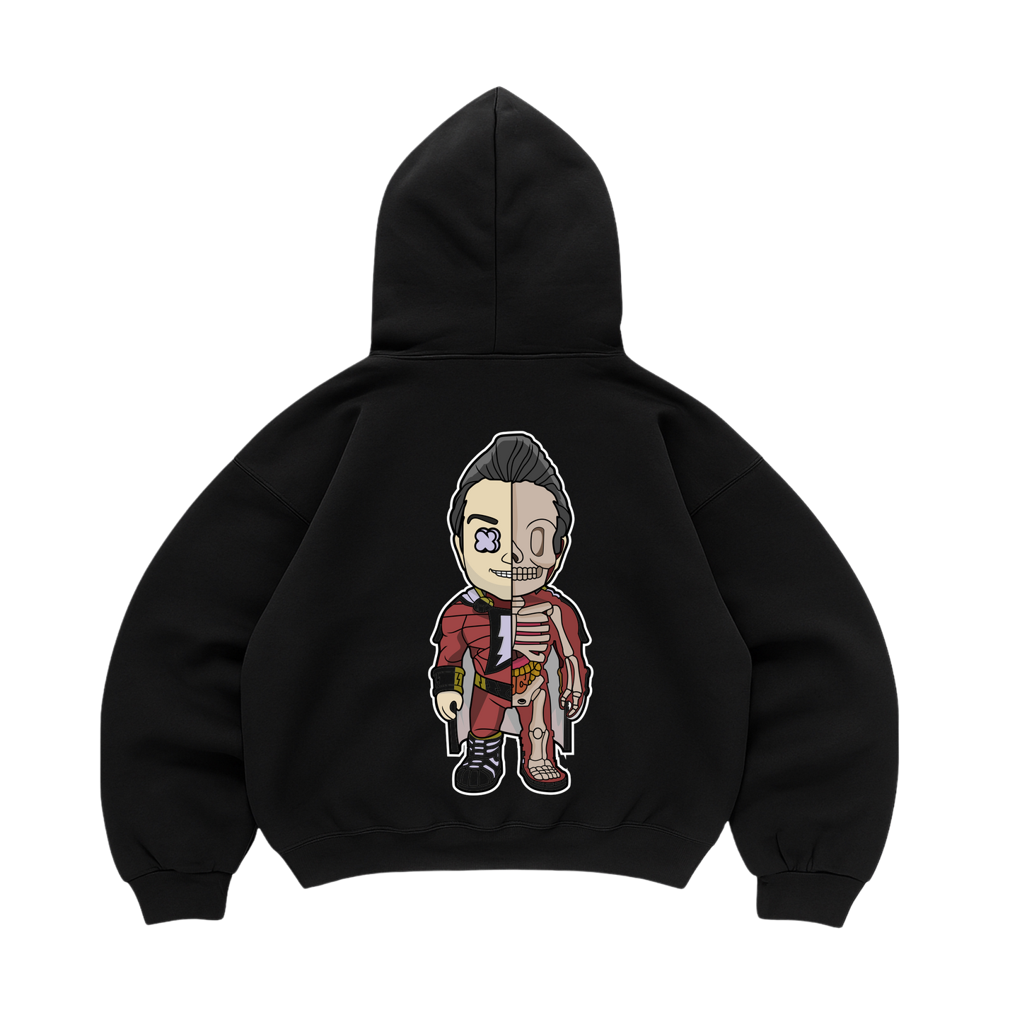 Hoodie Yellow Lantern Half Skeleton