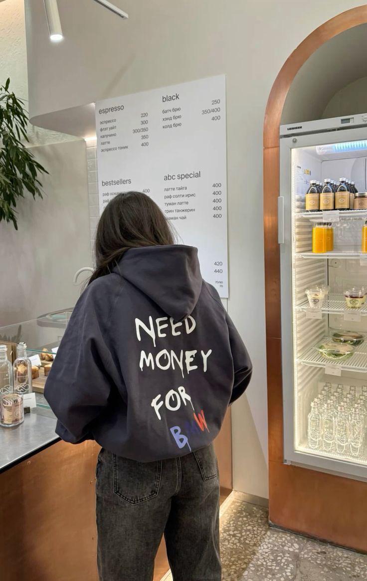 Hoodie need money for globo negro