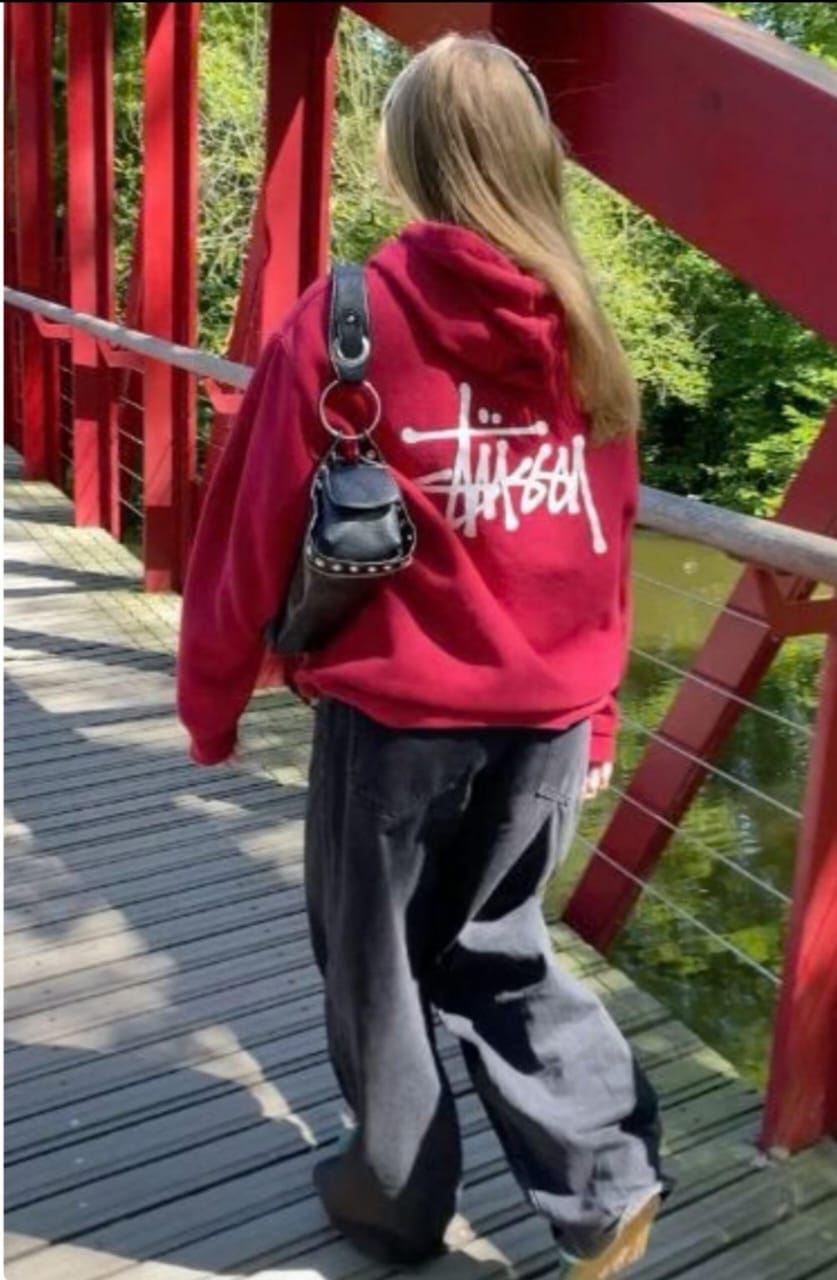 Hoodie stussy clásico cierre
