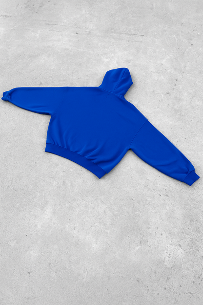 Hoodie manga globo Basic azul