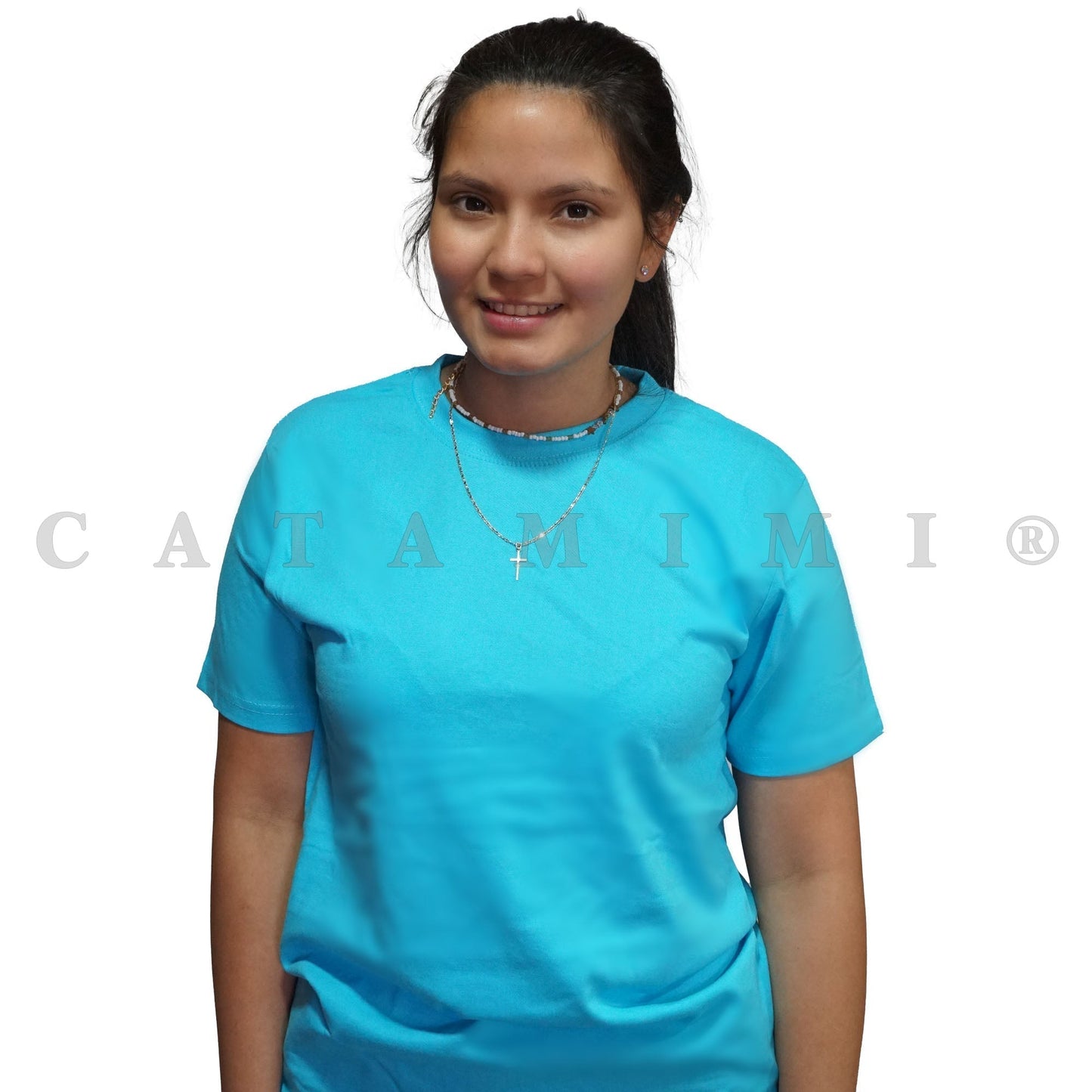 Poleras lisas adulto manga corta Gris