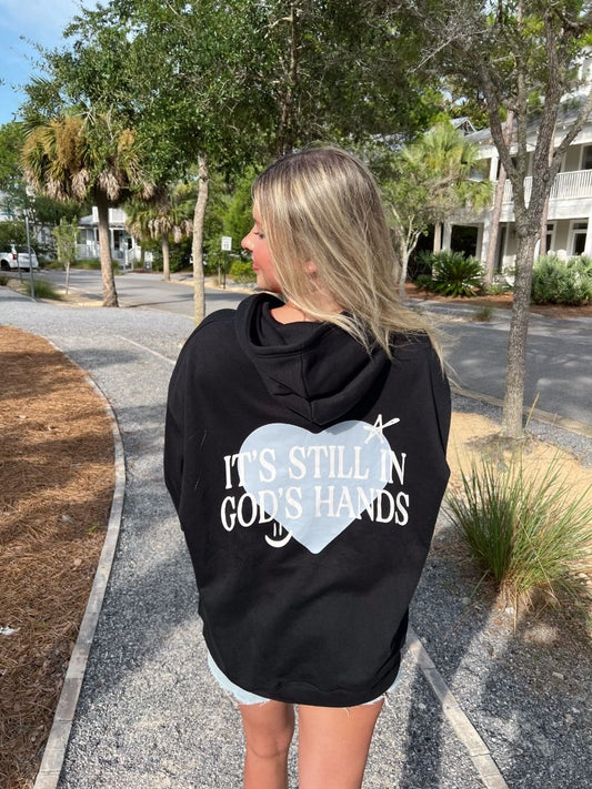 Hoodie negro corazon its still in gods