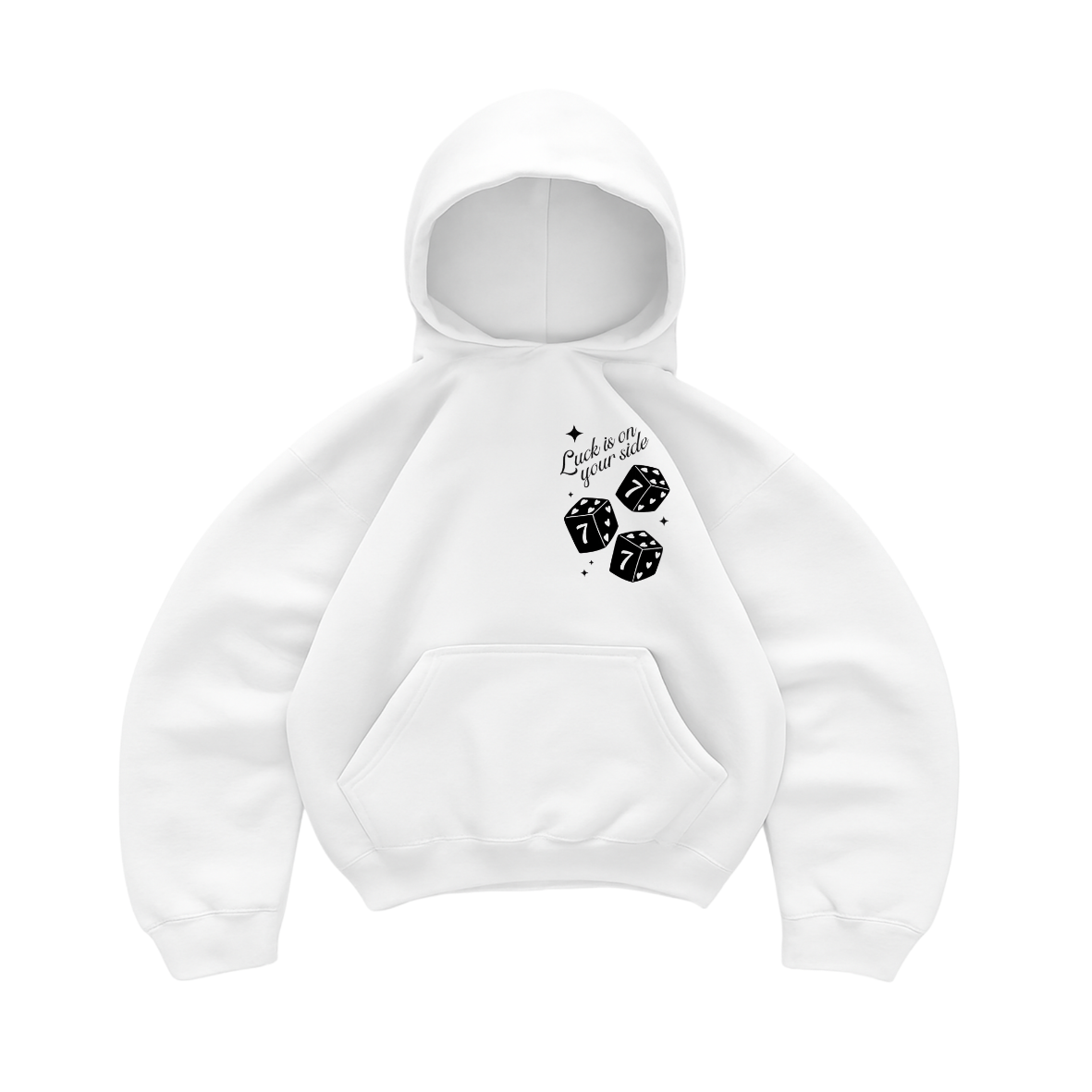 Hoodie modelo manga globo luck