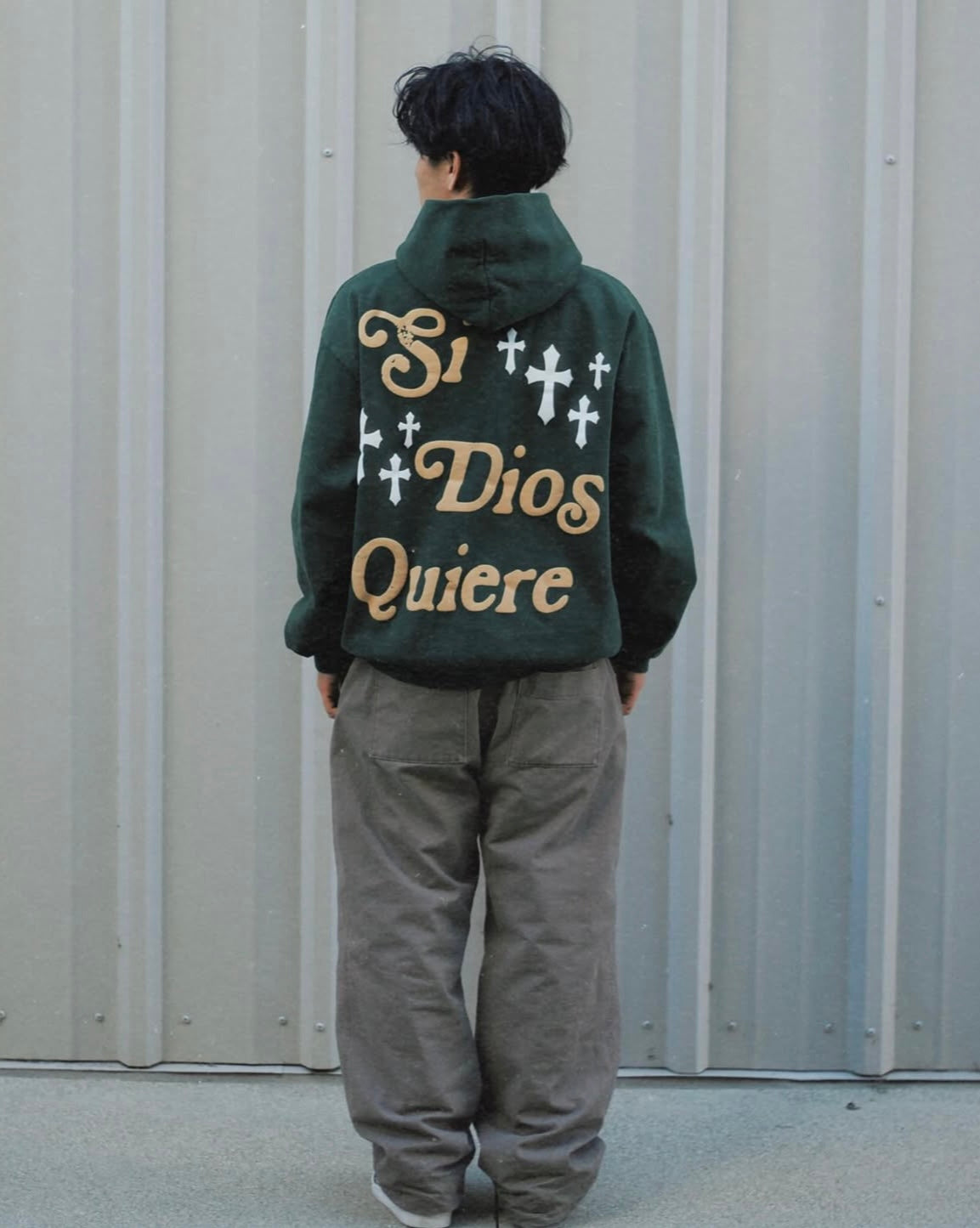 Hoodie si Dios quiere  modelo clásico puff