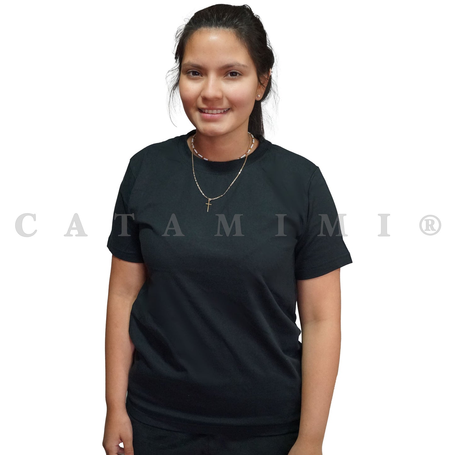 Poleras lisas adulto manga corta Gris