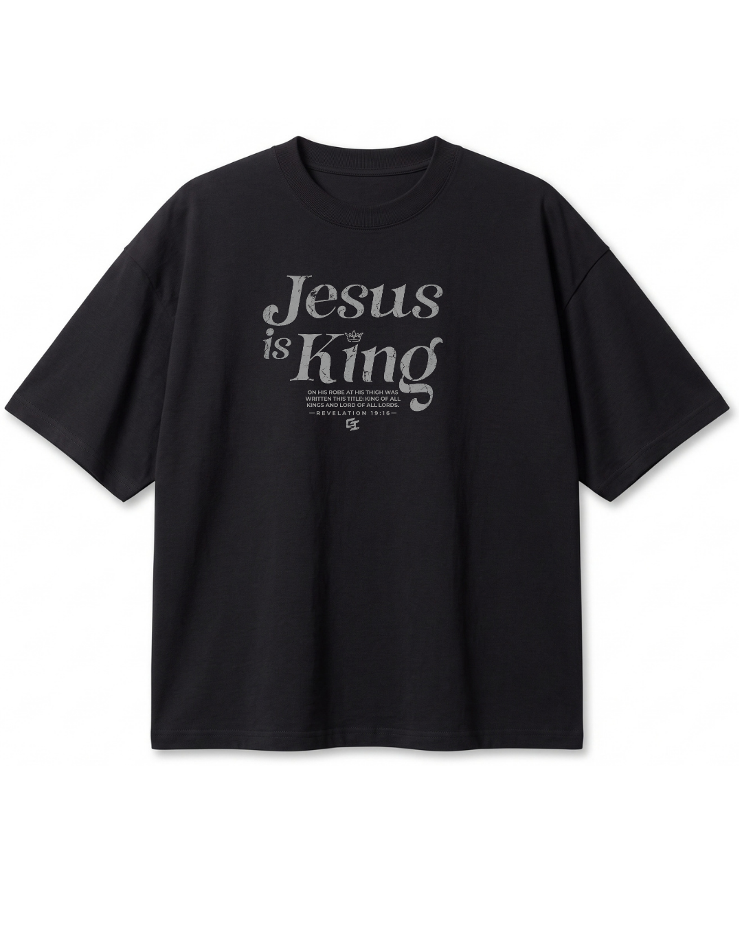 Polera Oversize Jesus Is King Clásico | Frente y Espalda