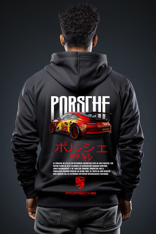 🏁 Hoodie Urban "Porsche 911 GT3 RS" – Edición Negra Premium 🏁