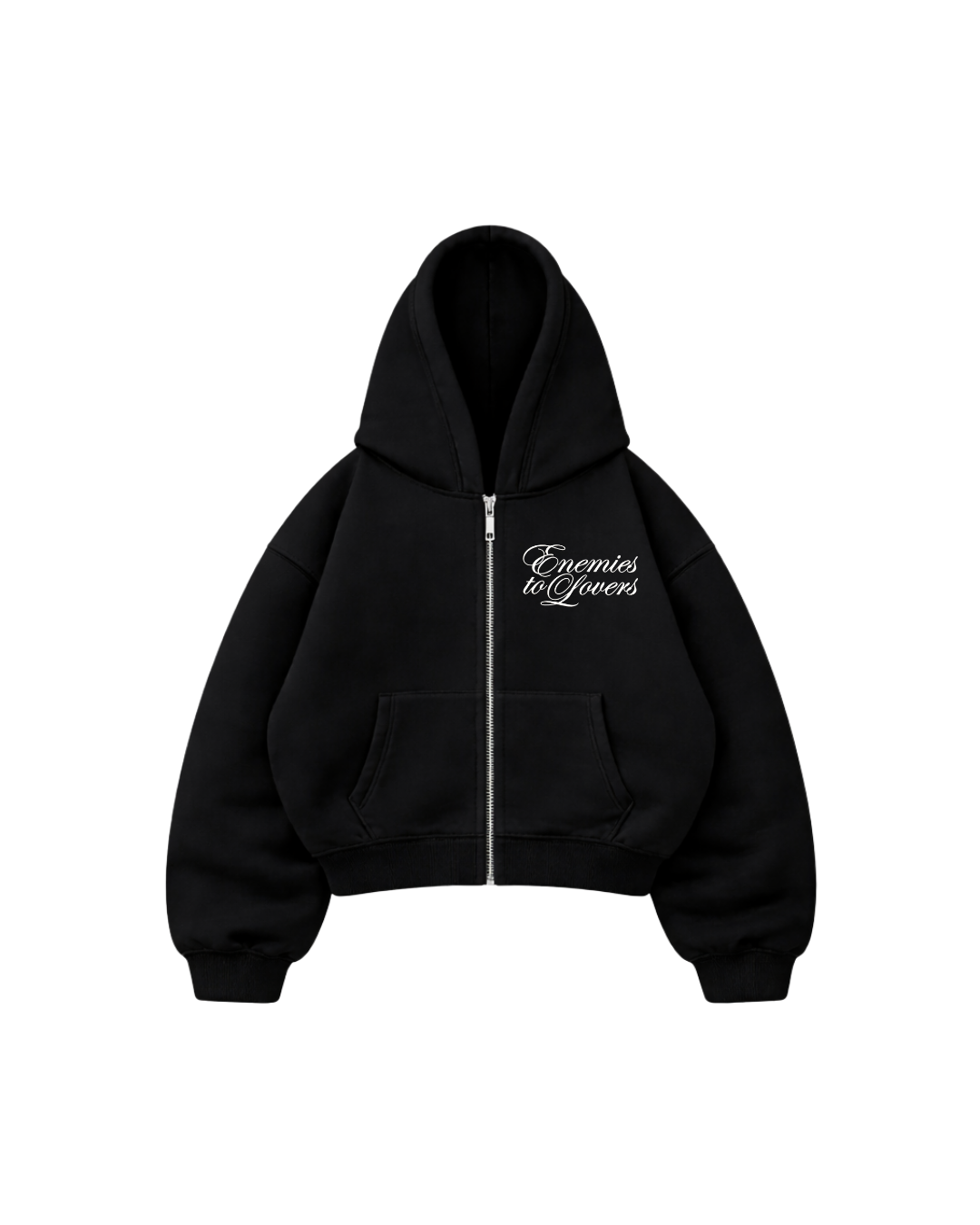 Hoodie Zip Mangas globo enemies to lovers