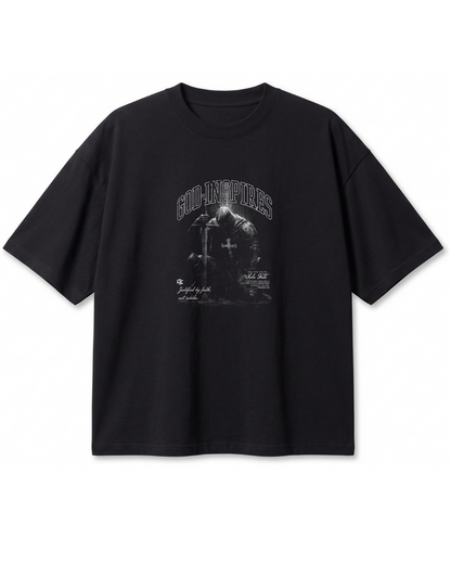 Polera Oversize Sola Fide Caballero | Frente y Espalda