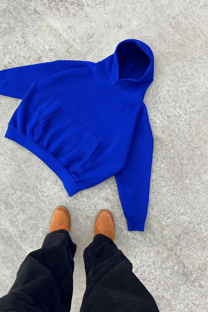 Hoodie manga globo Basic azul