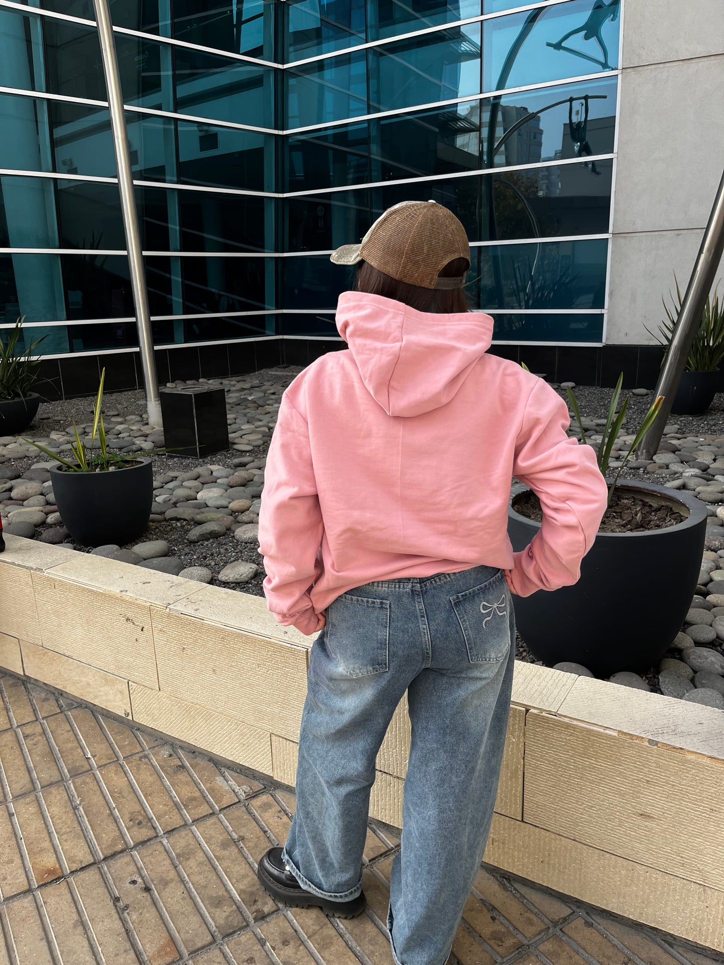 Basic palo rosa  - Hoodie Clásico