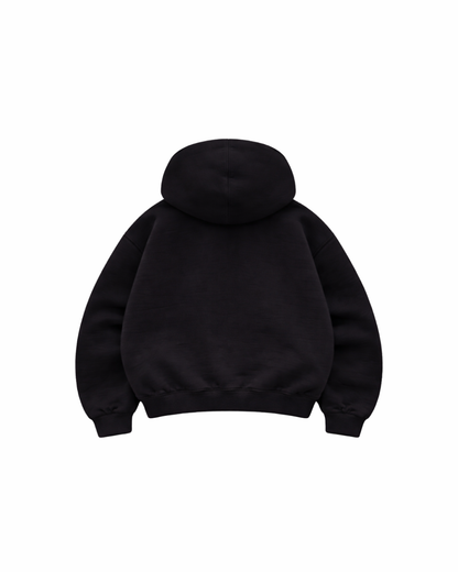 Hoodie Zip Mangas globo Basic black