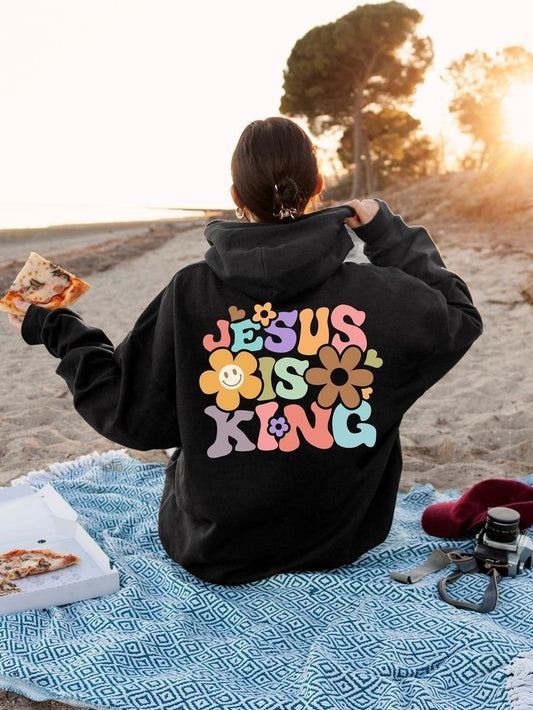 Hoodie negro jesus is king
