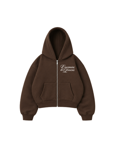 Hoodie  Zip Mangas globo enemies to lovers coffe