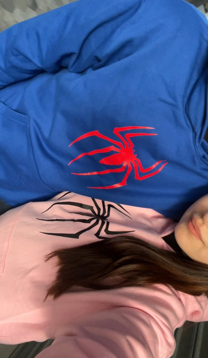 Hoodie spider pink clasico