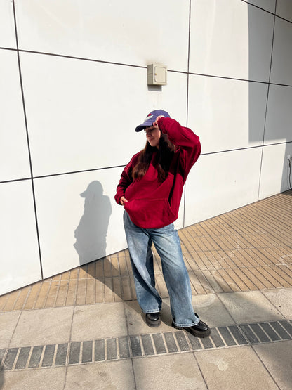 Basic Burdeo - Hoodie Clásico